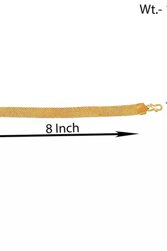 Brass gold plated broad unisex bracelet