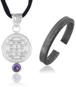 Shani suraksha kawach pendant with real kale ghodey ki naal ka challa