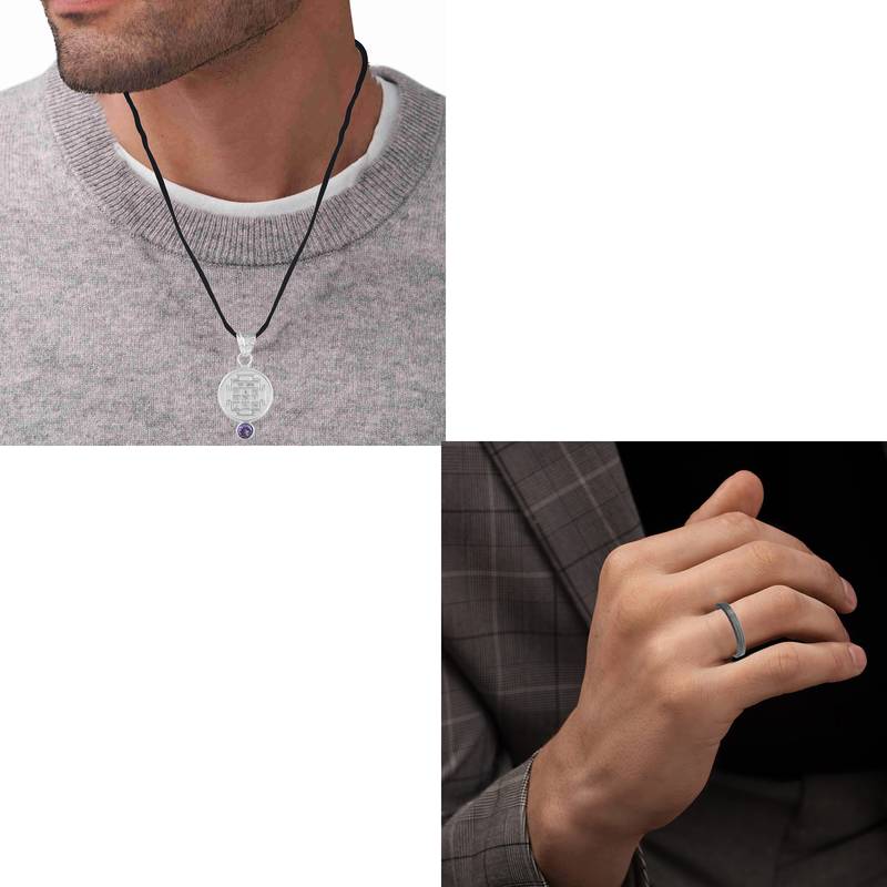 Shani suraksha kawach pendant with real kale ghodey ki naal ka challa