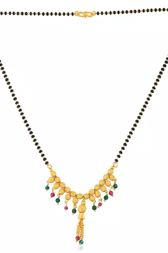 Brass micron gold mangalsutra bangle and earring