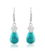 Natural turquoise firoza drop earrings for women