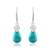 Natural turquoise firoza drop earrings for women