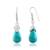 Natural turquoise firoza drop earrings for women