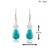 Natural turquoise firoza drop earrings for women