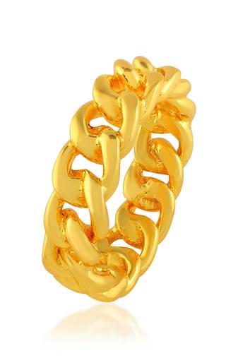 Brass micron gold challa finger band