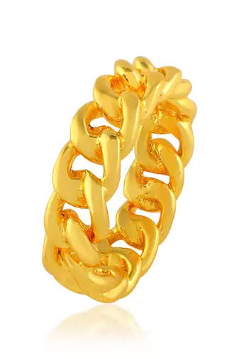 Brass micron gold challa finger band