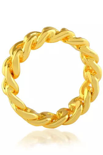 Brass micron gold challa finger band