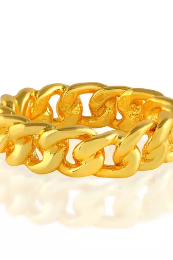 Brass micron gold challa finger band