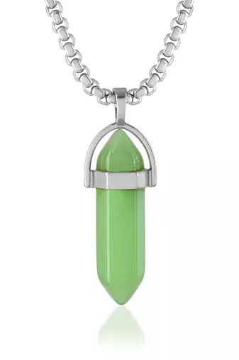 Green jade pendant for good luck fortune for men women