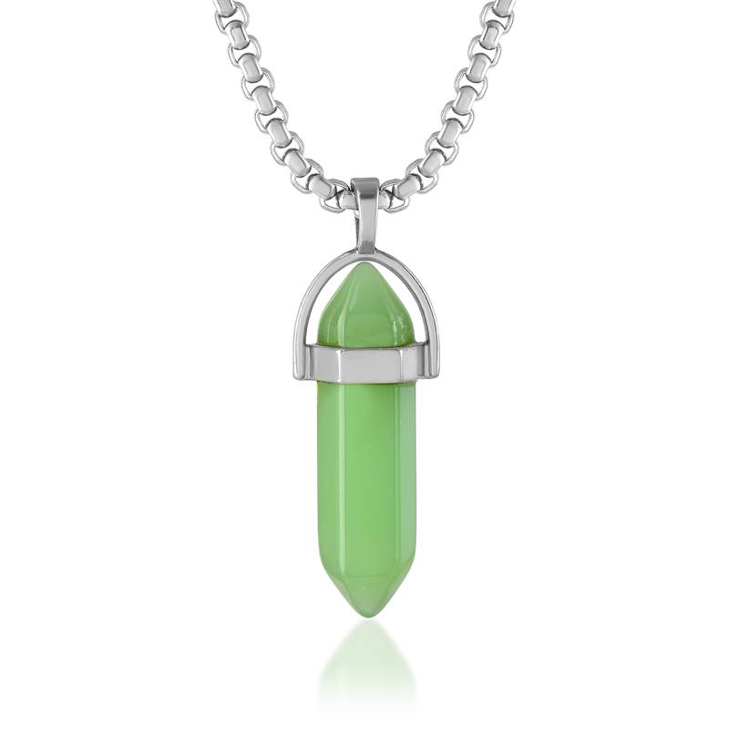 Green jade pendant for good luck fortune for men women