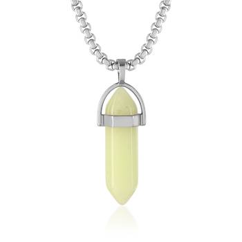 Natural yellow opal candle pendant for good luck fortune for men women 1