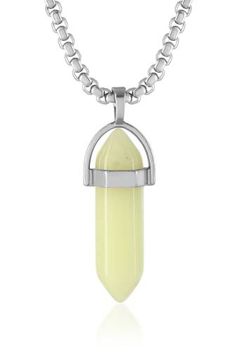 Natural yellow opal candle pendant for good luck fortune for men women