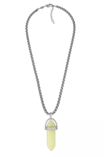 Natural yellow opal candle pendant for good luck fortune for men women
