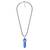 Blue chalcedony candle pendant for good luck fortune for men women