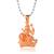 Pure copper rose gold plated durga sherawali mata pendant