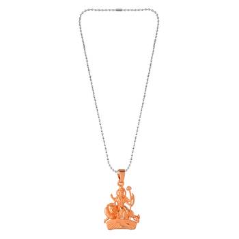 Pure copper rose gold plated durga sherawali mata pendant 2