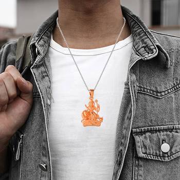 Pure copper rose gold plated durga sherawali mata pendant 3