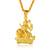 Brass 1 gram gold plated durga sherawali mata pendant