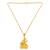 Brass 1 gram gold plated durga sherawali mata pendant