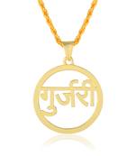 Brass gold plated gurjari pendant for women