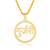 Brass gold plated gurjari pendant for women