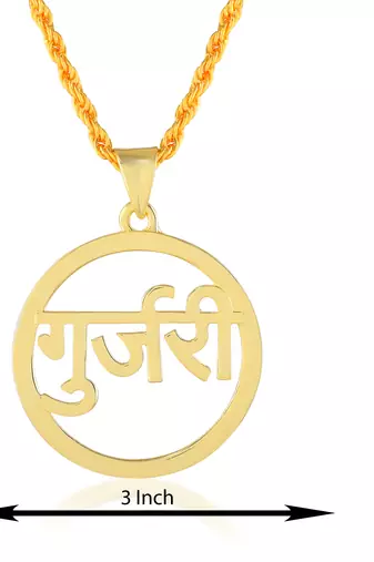 Brass gold plated gurjari pendant for women
