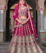 pink sequins net lehenga set choli with dupatta