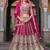 pink sequins net lehenga set choli with dupatta