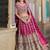 pink sequins net lehenga set choli with dupatta