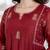 Deep Red Embroidered Mul Chanderi Anarkali Kurti Set