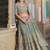pista green zari work net lehenga set choli with dupatta with dupatta