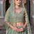 pista green zari work net lehenga set choli with dupatta with dupatta