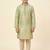 Green printed poly jacquard kurta pajama for kids
