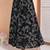Women black & white floral printed rayon long maxi a line flared skirt