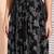 Women black & white floral printed rayon long maxi a line flared skirt