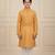 orange art silk printed kurta pajama for boys