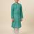 green art silk printed kurta pajama for boys