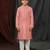 pink jacquard printed kurta pajama  for boys