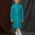 blue jacquard printed kurta pajama  for boys