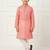 pink cotton printed kurta pyjama for boys
