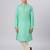 green cotton printed kurta pyjama for boys