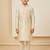 white art silk printed kurta pajama for boys