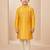 yellow art silk printed kurta pajama for boys