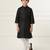 black art silk printed kurta pajama for boys