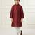 maroon art silk printed kurta pajama for boys