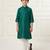 green art silk printed kurta pajama for boys