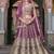 lovable purple embroidered net lehenga set choli with dupatta