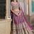 lovable purple embroidered net lehenga set choli with dupatta