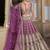 lovable purple embroidered net lehenga set choli with dupatta