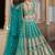 teal green sequins net wedding lehenga set choli with dupatta with dupatta